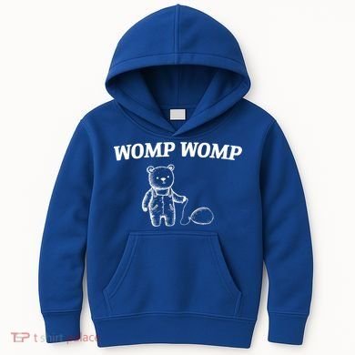 Womp Womp Funny Trending Quote Cartoon Bear Kids Hoodie