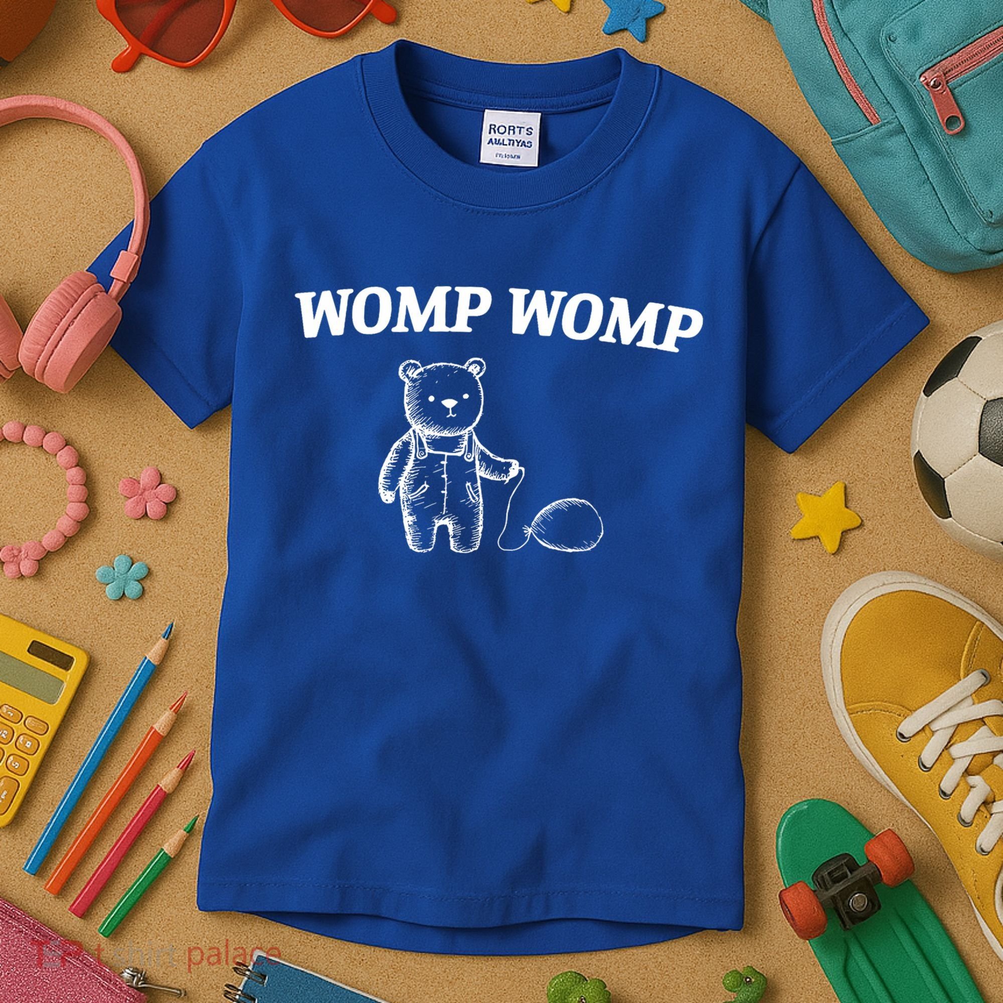 Womp Womp Funny Trending Quote Cartoon Bear Kids T-Shirt