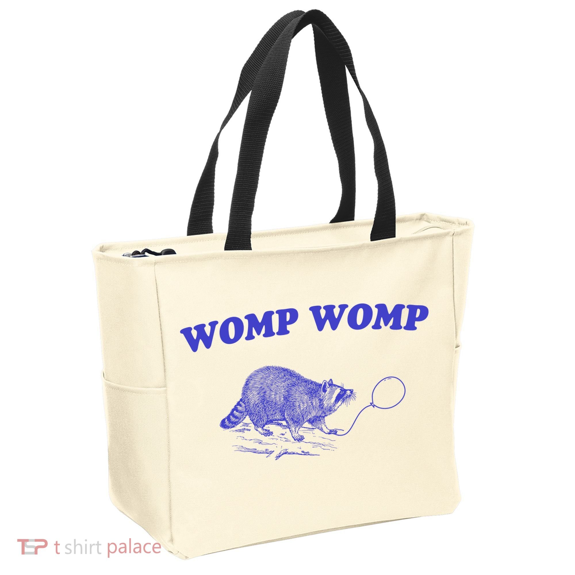 Womp Womp Funny Retro Raccoon Tote Bag
