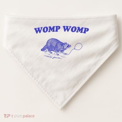Womp Womp Funny Retro Raccoon USA-Made Doggie Bandana