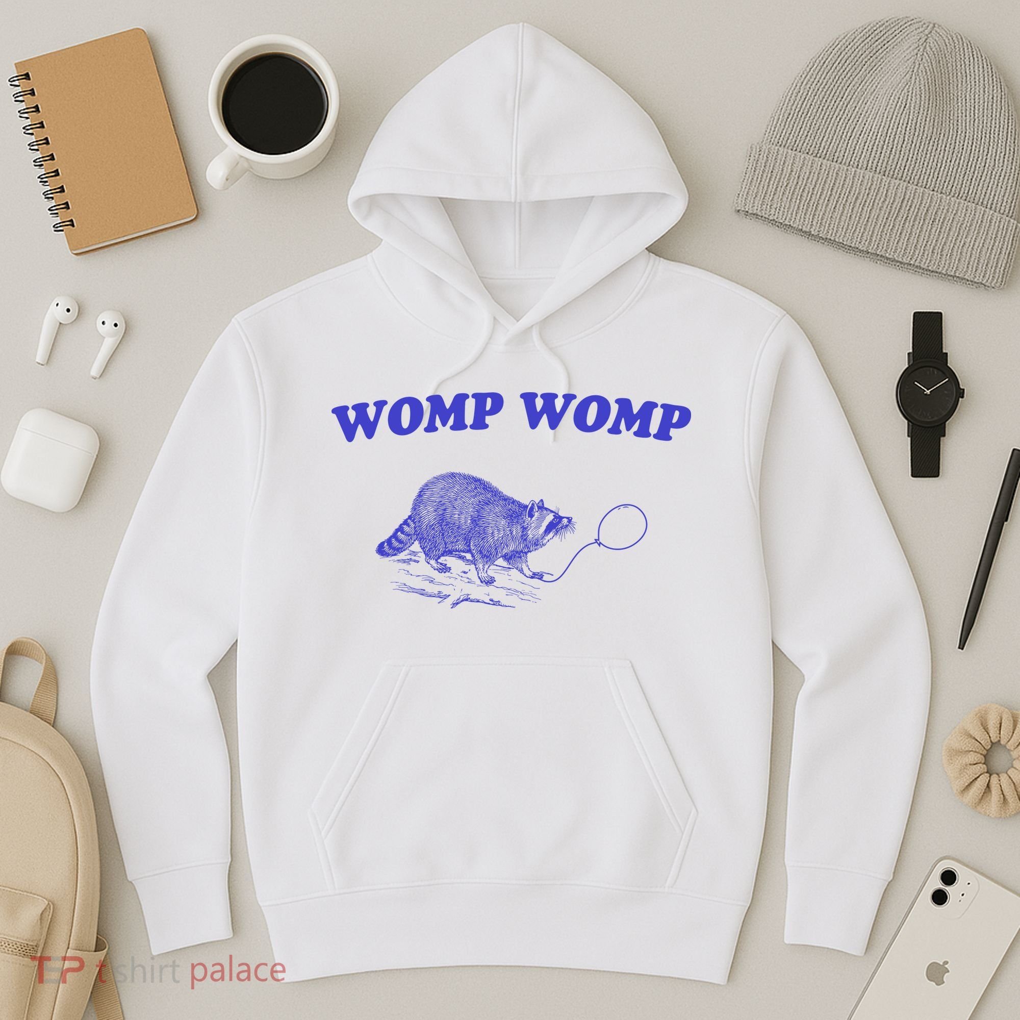 Womp Womp Funny Retro Raccoon Hoodie