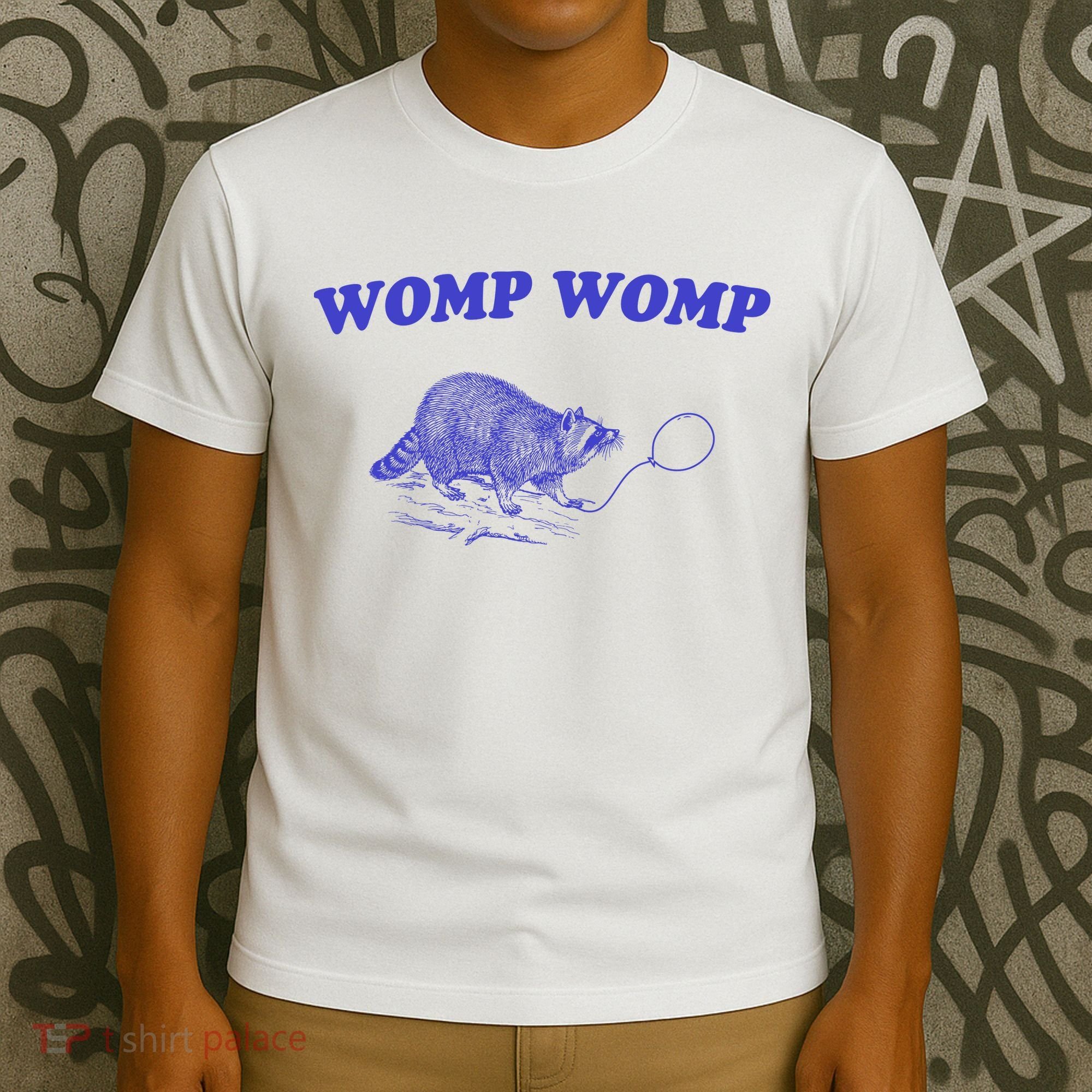 Womp Womp Funny Retro Raccoon T-Shirt