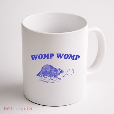 Womp Womp Funny Retro Raccoon Coffee Mug back