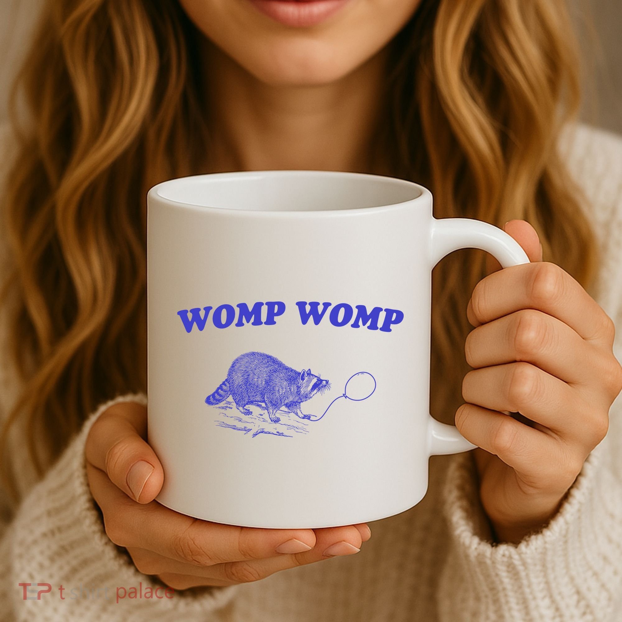 Womp Womp Funny Retro Raccoon Coffee Mug