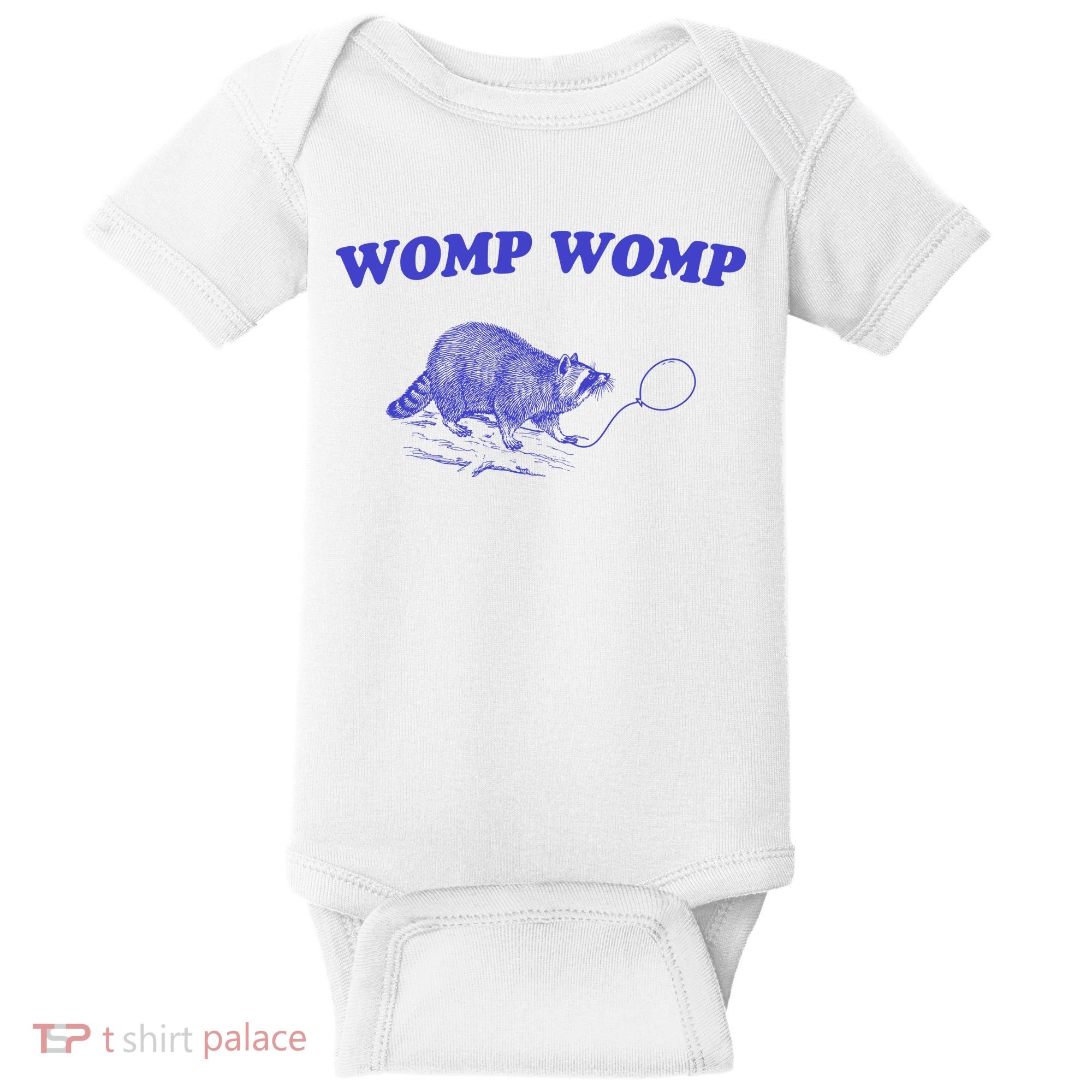 Womp Womp Funny Retro Raccoon Baby Bodysuit