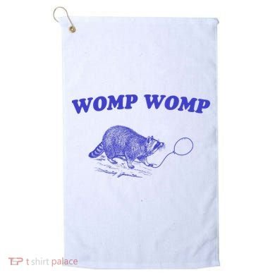 Womp Womp Funny Retro Raccoon Golf Towel