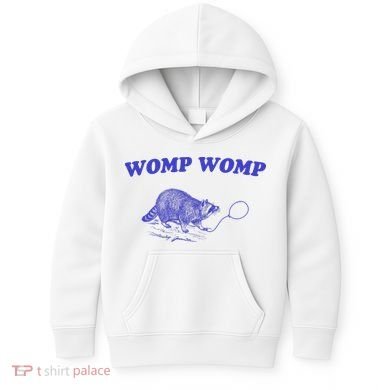 Womp Womp Funny Retro Raccoon Kids Hoodie