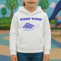 Womp Womp Funny Retro Raccoon Kids Hoodie thumb 3