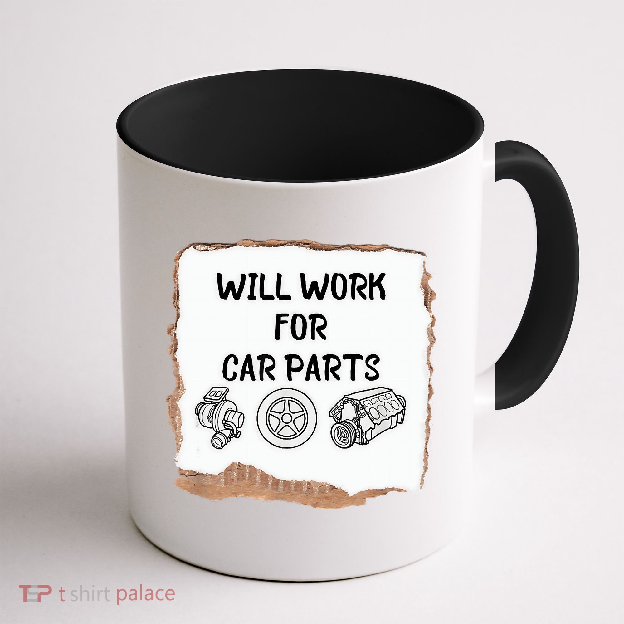Will Work For Car Parts Car Enthusiast Muscle Car Coffee Mug