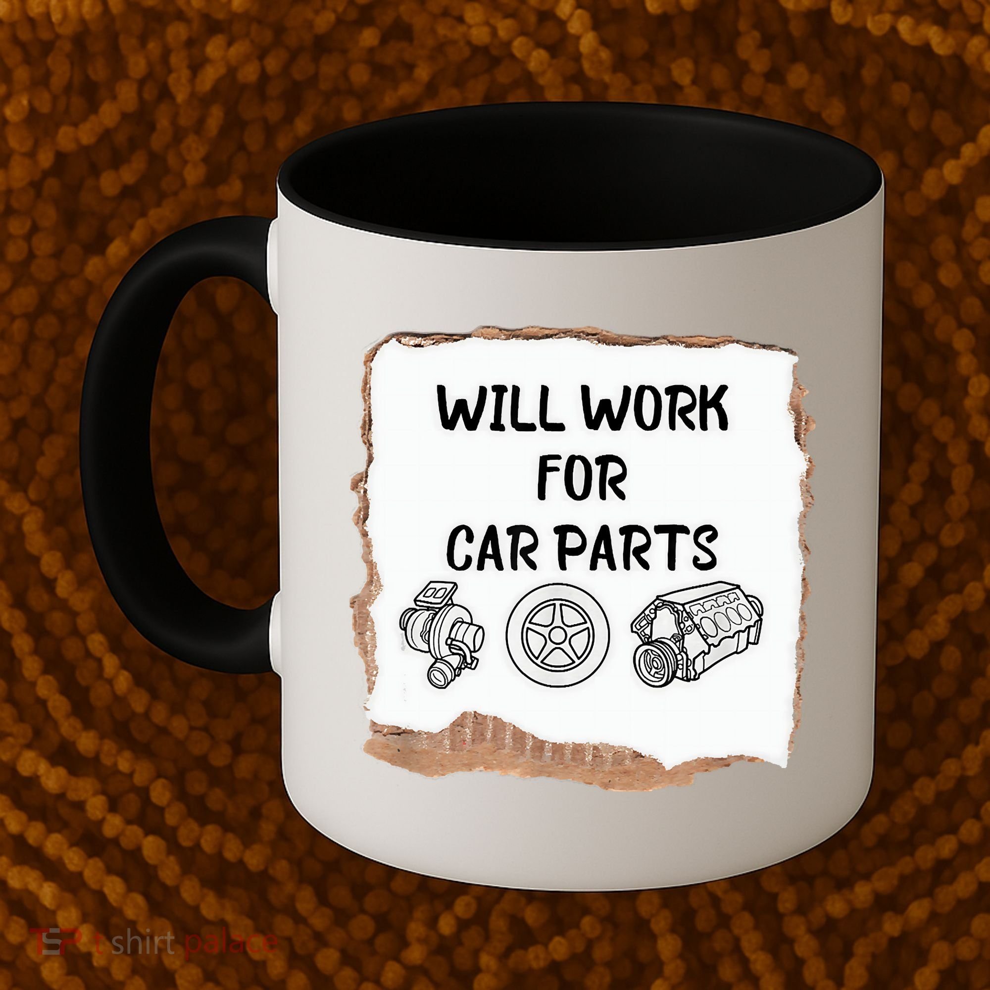 Will Work For Car Parts Car Enthusiast Muscle Car Coffee Mug