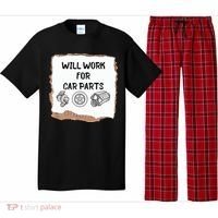 Will Work For Car Parts Car Enthusiast Muscle Car Pajama Set thumb 0