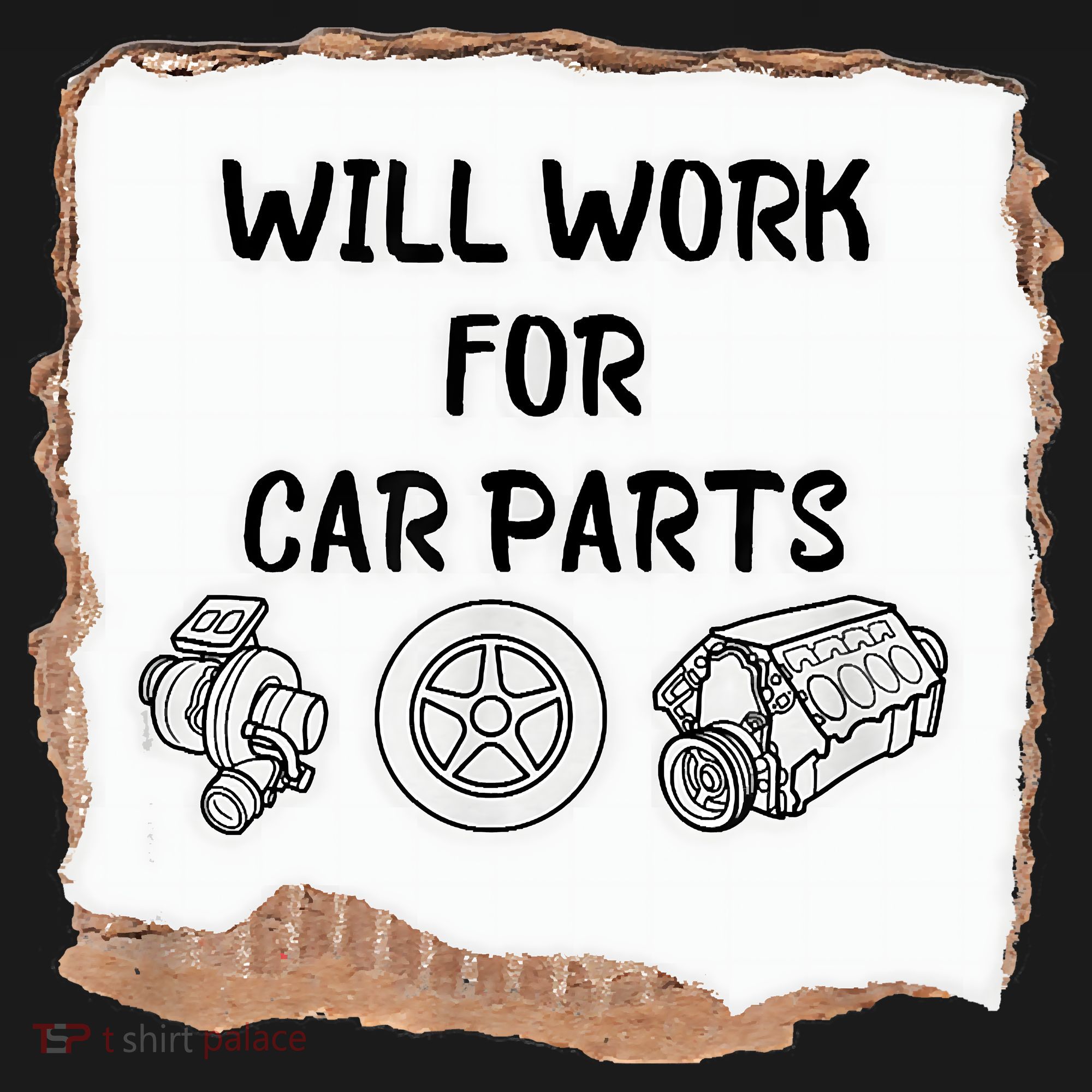 Will Work For Car Parts Car Enthusiast Muscle Car Women's Hoodie