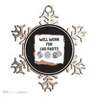 Will Work For Car Parts Car Enthusiast Muscle Car Ornament thumb 0