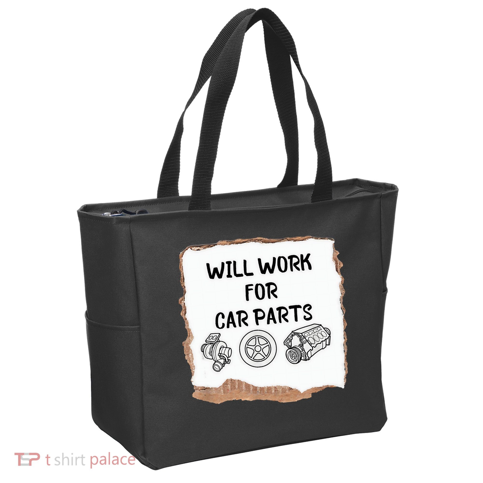 Will Work For Car Parts Car Enthusiast Muscle Car Tote Bag