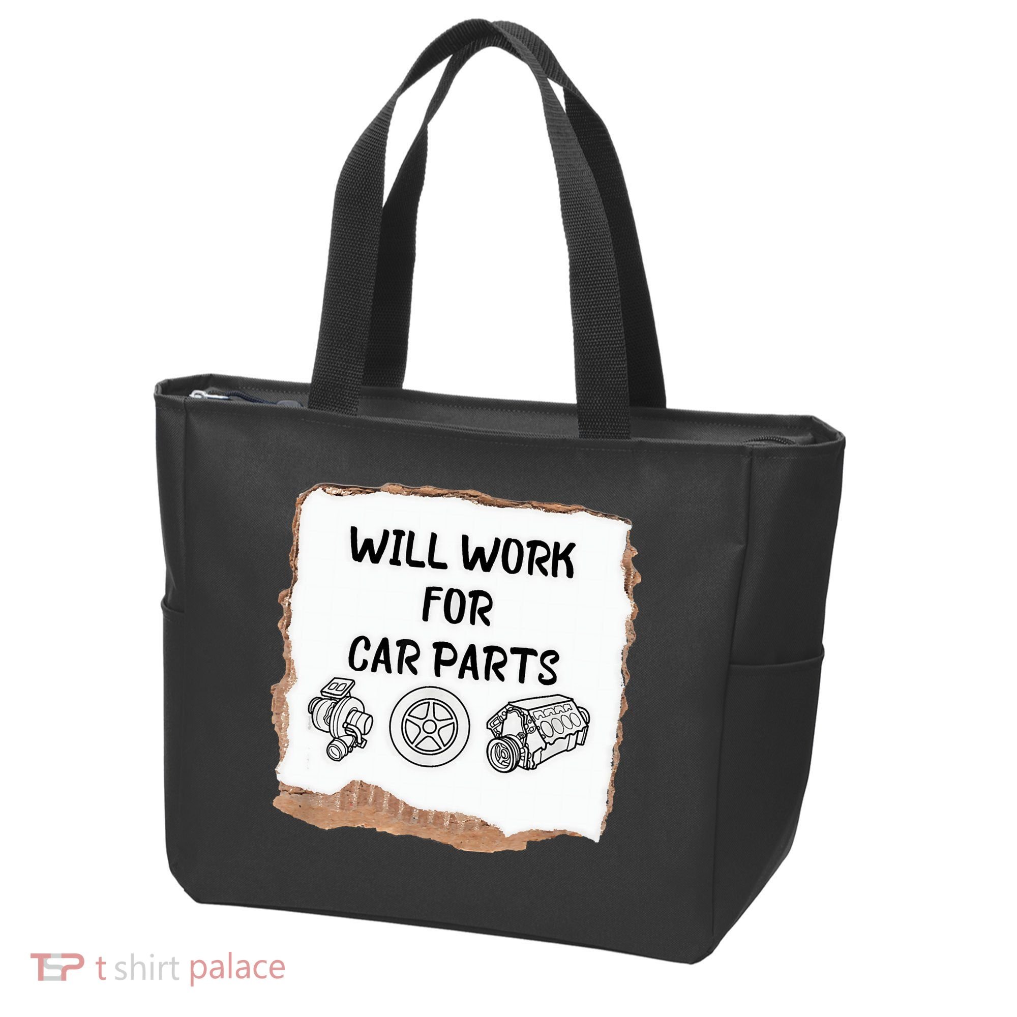 Will Work For Car Parts Car Enthusiast Muscle Car Tote Bag