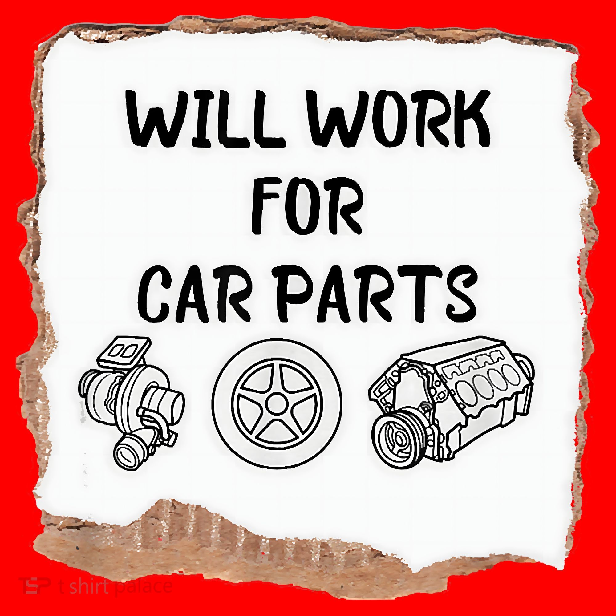 Will Work For Car Parts Car Enthusiast Muscle Car Santa Hat