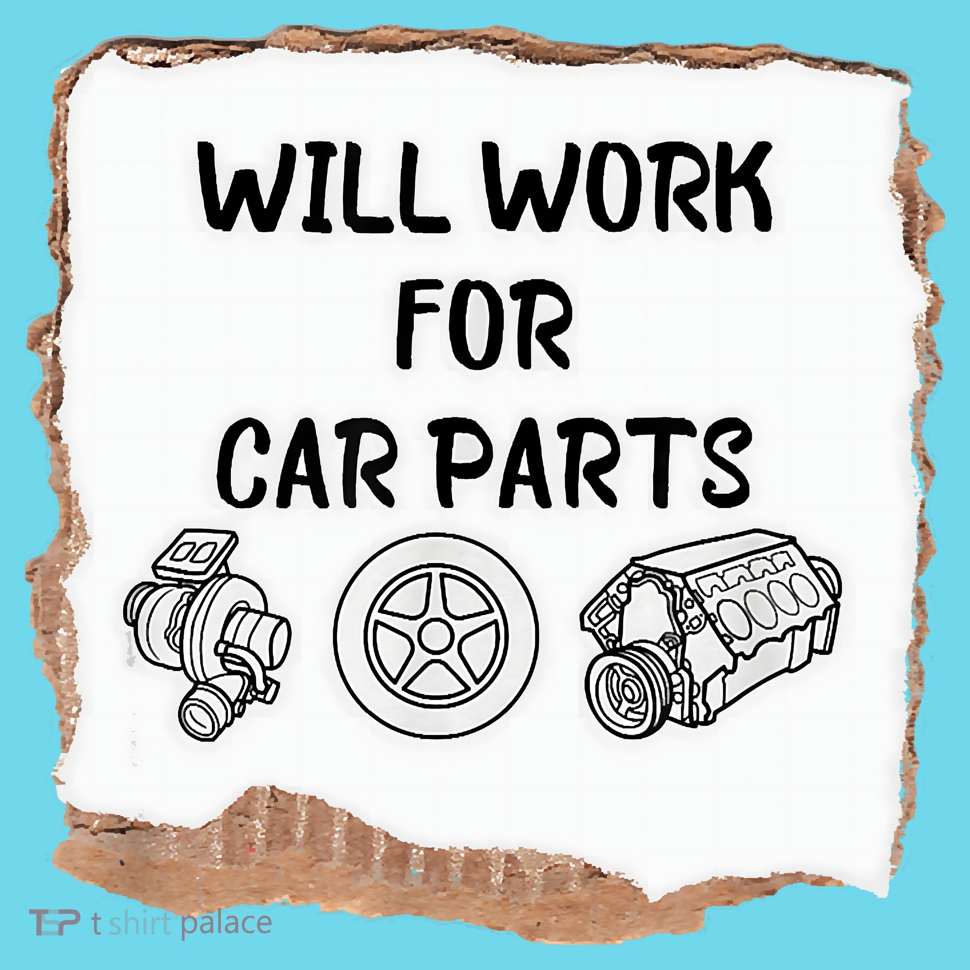 Will Work For Car Parts Car Enthusiast Muscle Car Long Sleeve Shirt