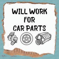 Will Work For Car Parts Car Enthusiast Muscle Car Sueded Cloud Jersey T-Shirt thumb 2