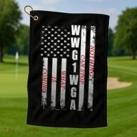 WWG1WGA Nothing Can Stop What Is Coming Golf Towel thumb 1