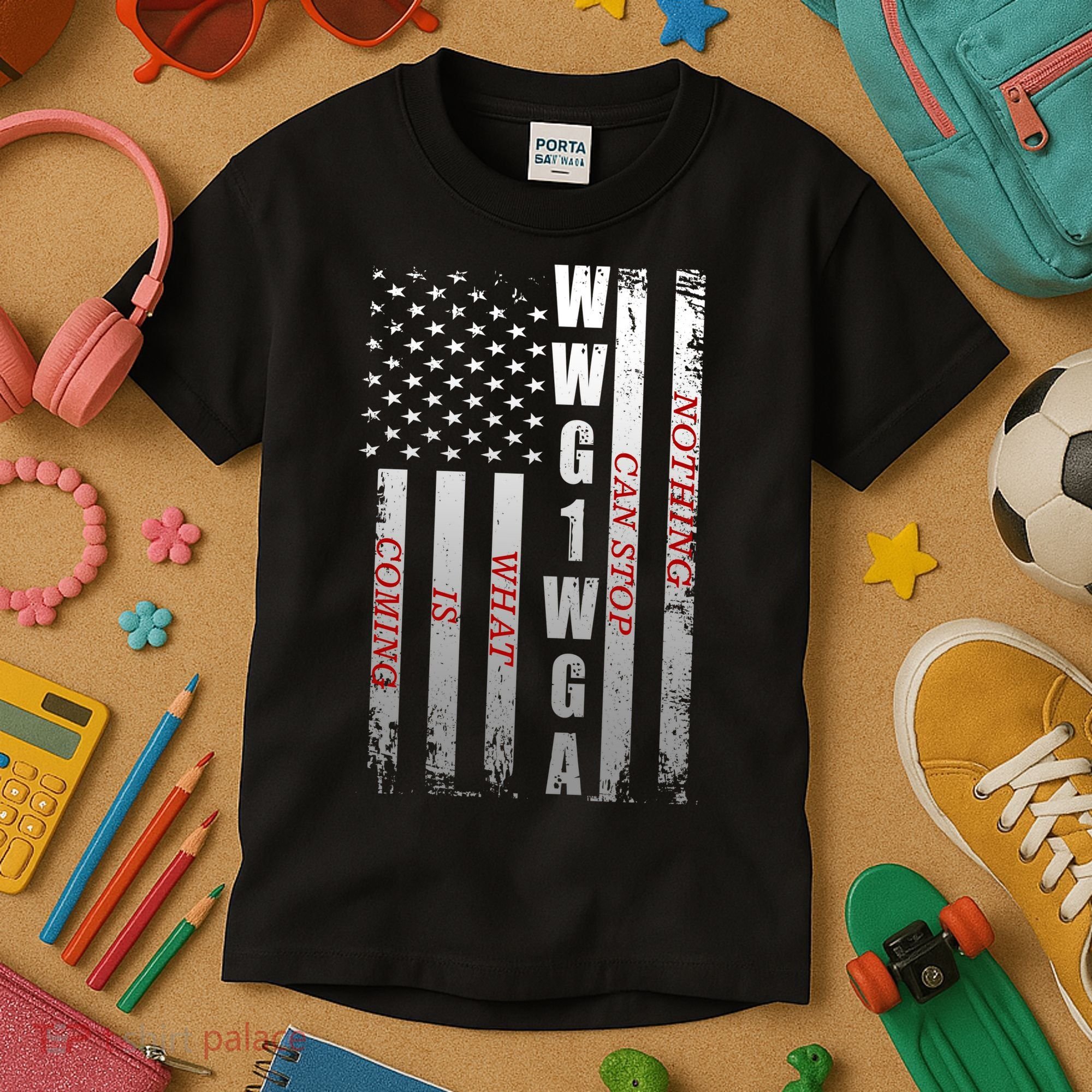 WWG1WGA Nothing Can Stop What Is Coming Kids T-Shirt