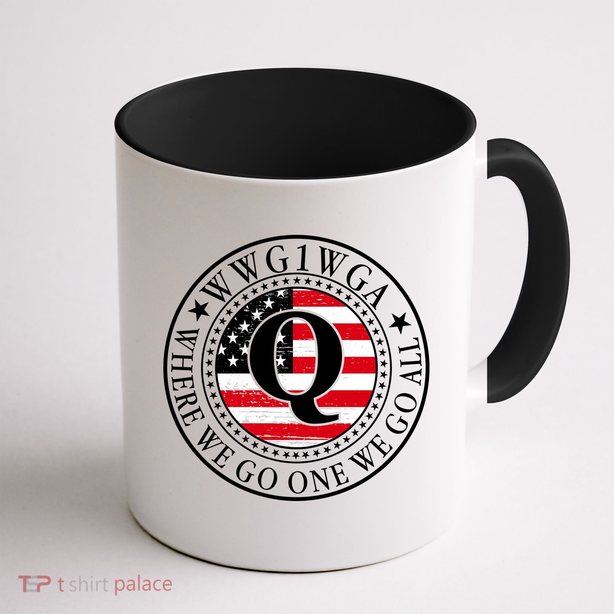 WWG1WGA Qanon Flag Emblem Coffee Mug