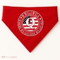 WWG1WGA Qanon Flag Emblem USA-Made Doggie Bandana thumb 0