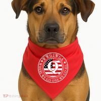 WWG1WGA Qanon Flag Emblem USA-Made Doggie Bandana thumb 1