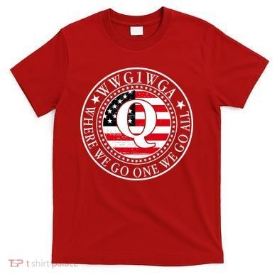 WWG1WGA Qanon Flag Emblem T-Shirt
