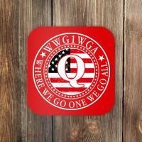 WWG1WGA Qanon Flag Emblem Coaster thumb 0