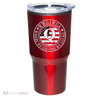 WWG1WGA Qanon Flag Emblem Tumbler