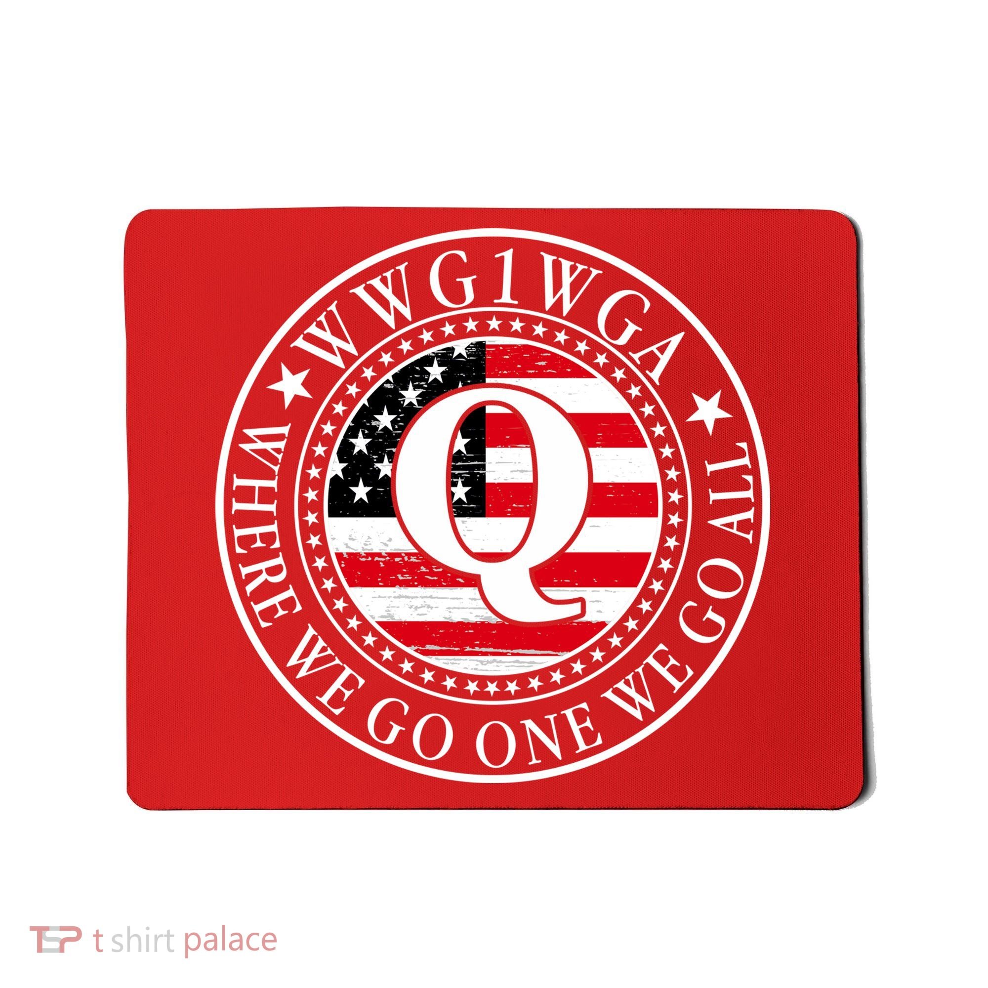 WWG1WGA Qanon Flag Emblem Mousepad