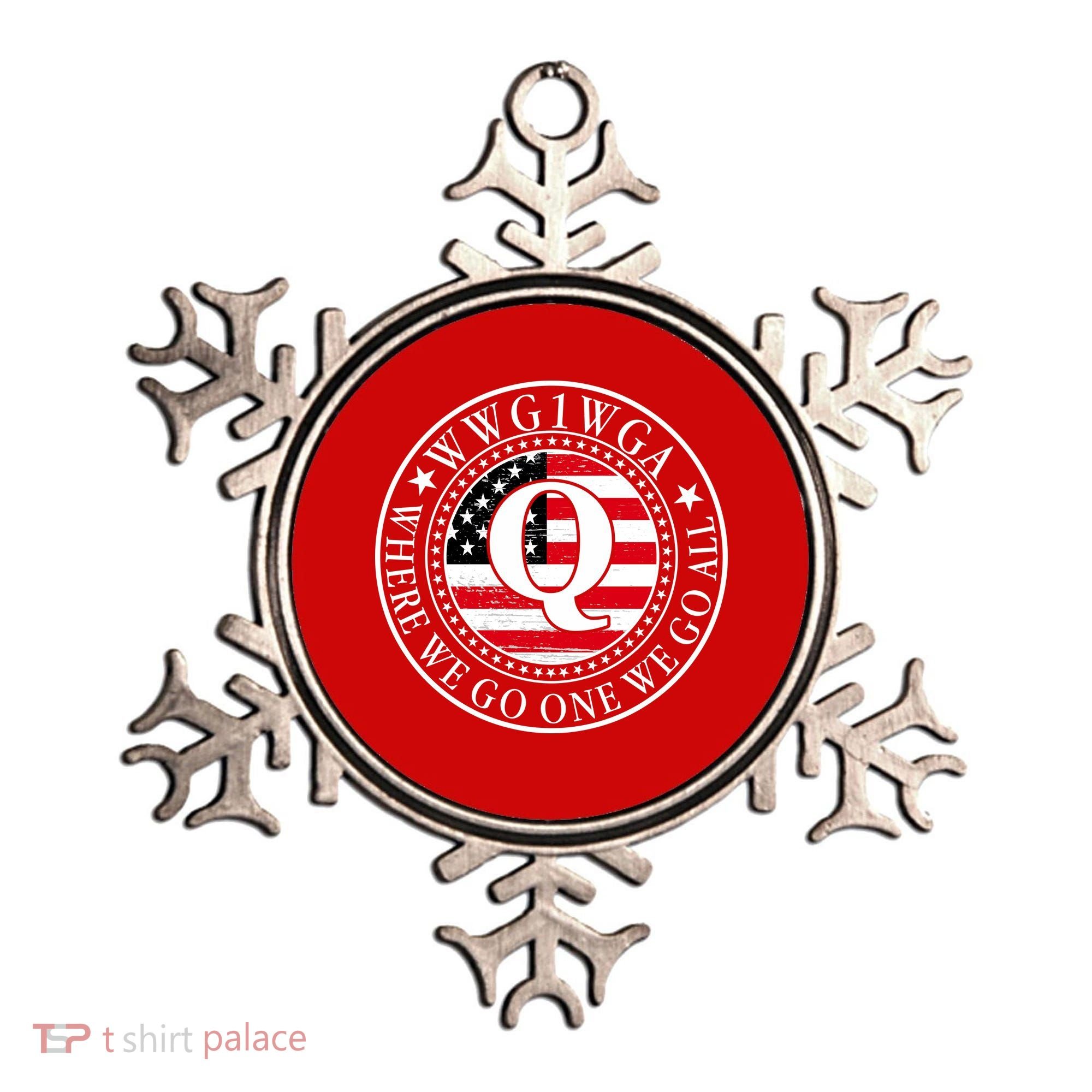 WWG1WGA Qanon Flag Emblem Ornament
