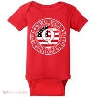 WWG1WGA Qanon Flag Emblem Baby Bodysuit thumb 0