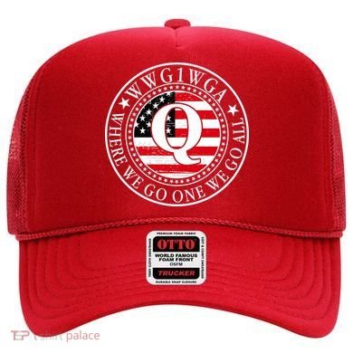 WWG1WGA Qanon Flag Emblem Hat