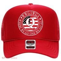 WWG1WGA Qanon Flag Emblem Hat thumb 0