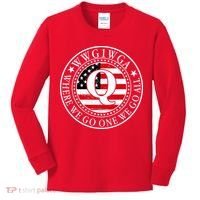 WWG1WGA Qanon Flag Emblem Kids Long Sleeve Shirt thumb 0