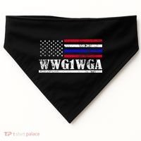 WWG1WGA Qanon Political Conspiracy USA-Made Doggie Bandana thumb 0