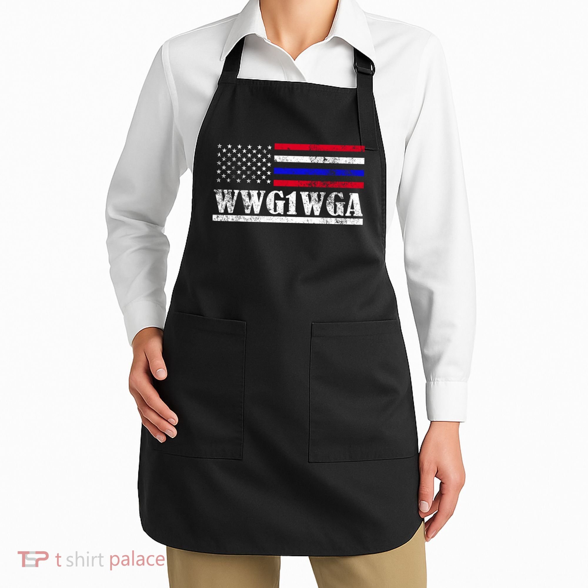 WWG1WGA Qanon Political Conspiracy Apron