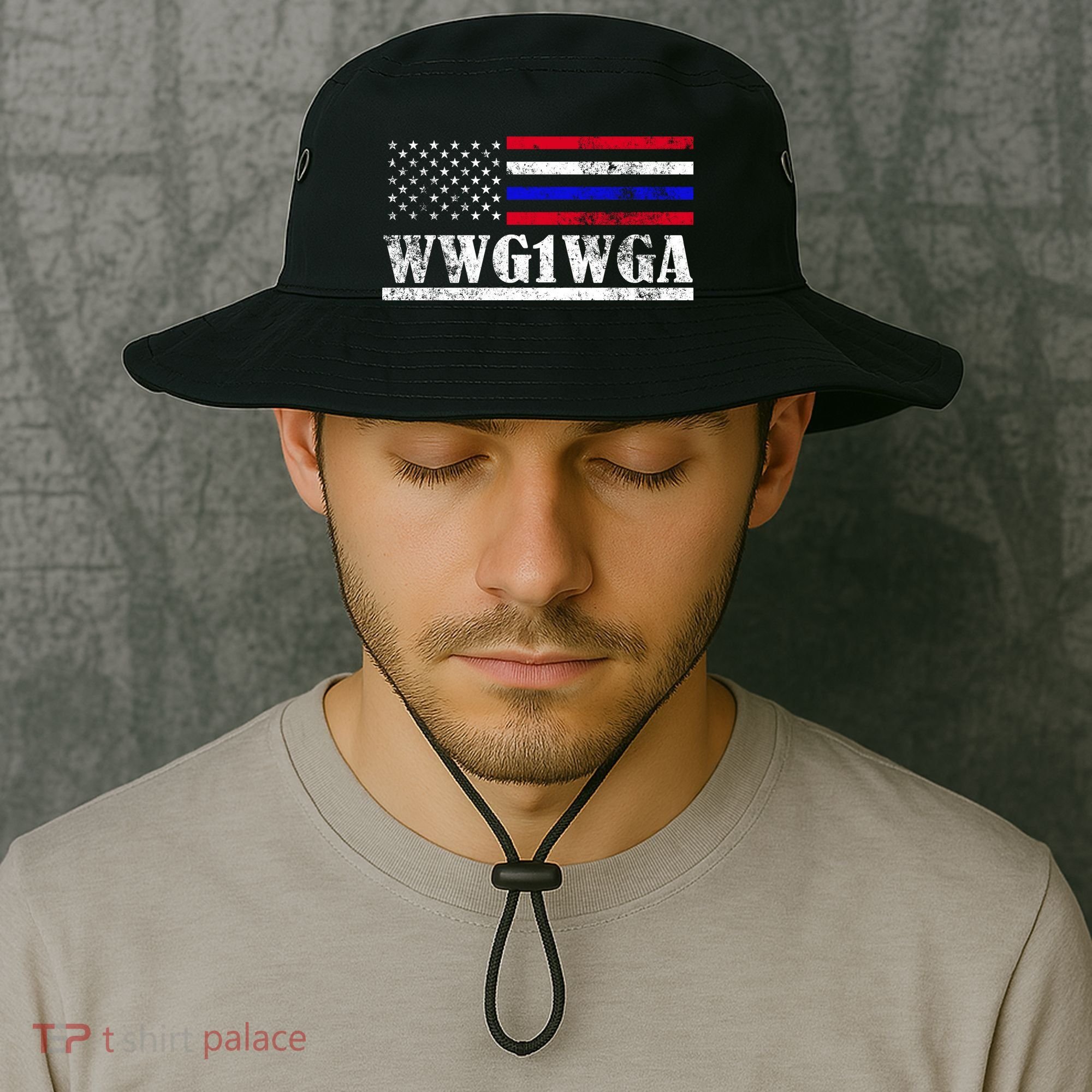 WWG1WGA Qanon Political Conspiracy Bucket Hat