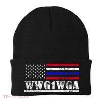 WWG1WGA Qanon Political Conspiracy Beanie thumb 0