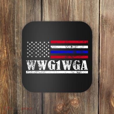 WWG1WGA Qanon Political Conspiracy Coaster