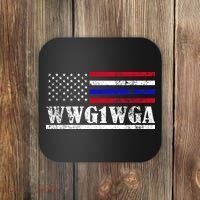 WWG1WGA Qanon Political Conspiracy Coaster thumb 0