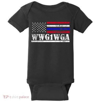 WWG1WGA Qanon Political Conspiracy Baby Bodysuit