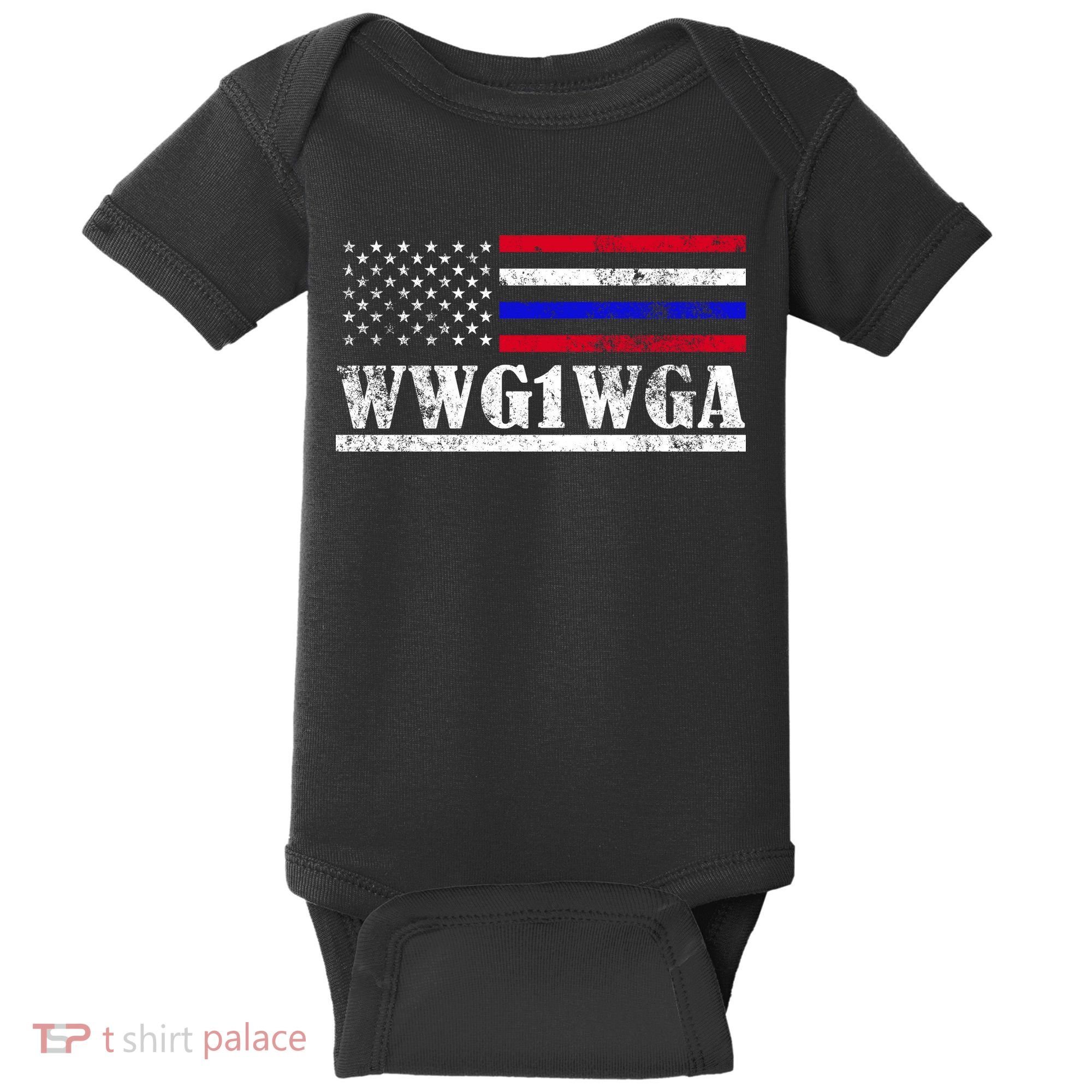 WWG1WGA Qanon Political Conspiracy Baby Bodysuit