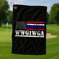 WWG1WGA Qanon Political Conspiracy Golf Towel thumb 1