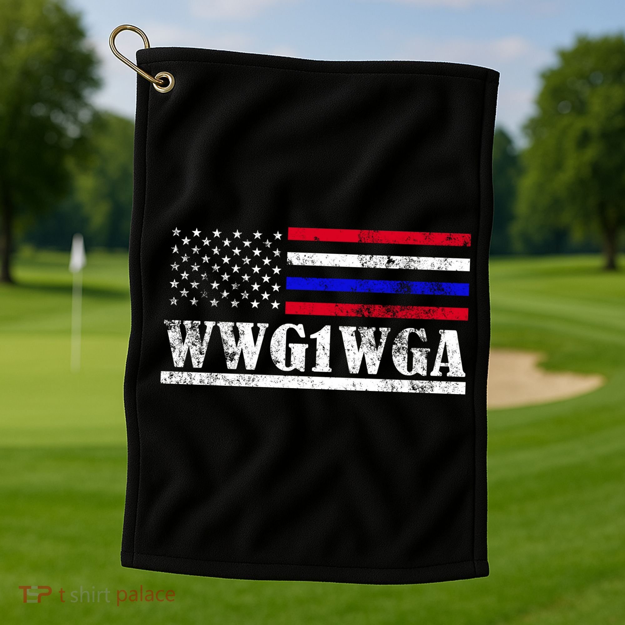 WWG1WGA Qanon Political Conspiracy Golf Towel