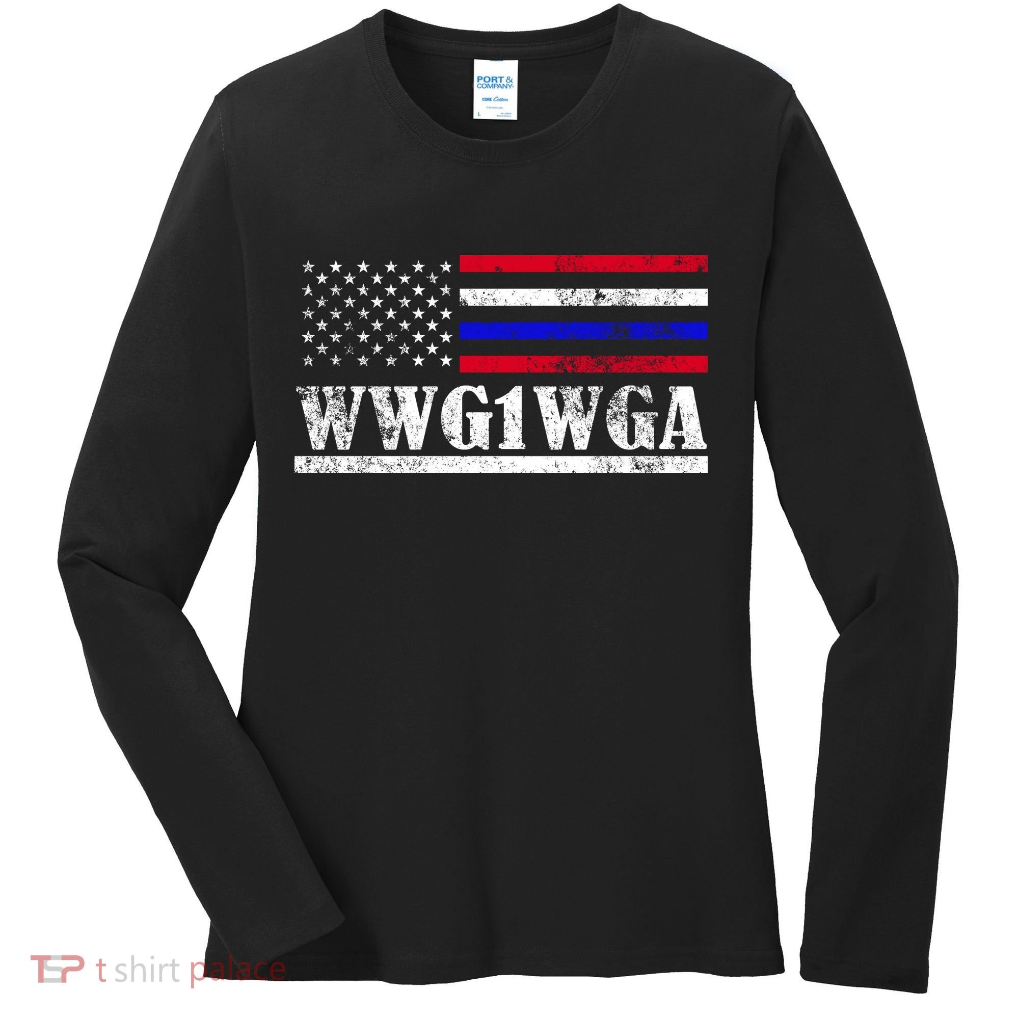 WWG1WGA Qanon Political Conspiracy Women's Long Sleeve Shirt