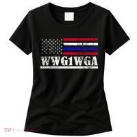 WWG1WGA Qanon Political Conspiracy Women's T-Shirt thumb 0
