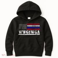 WWG1WGA Qanon Political Conspiracy Kids Hoodie thumb 0