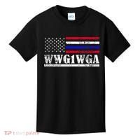 WWG1WGA Qanon Political Conspiracy Kids T-Shirt thumb 0